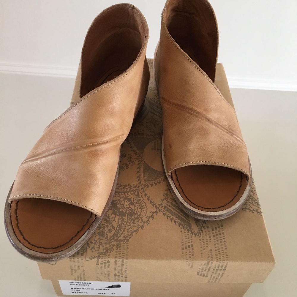 Free People Mont Blanc Leather Sandals - 7
